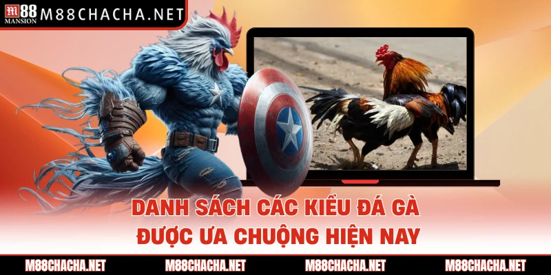 Danh sách các kiểu đá gà được ưa chuộng hiện nay